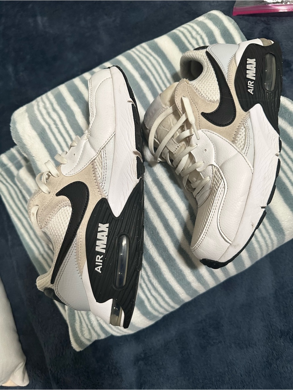 Nike Men’s Air Max Sneakers in White, Beige, and Black